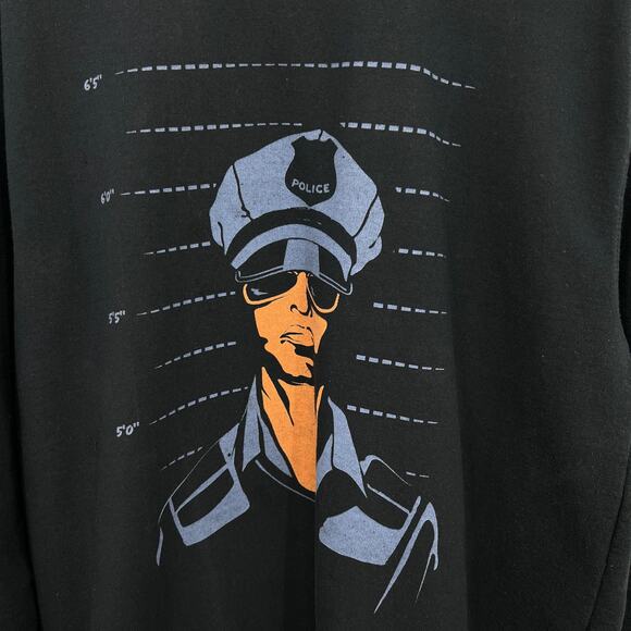 ALLRIOT Police Lineup Sweater Blue Ethical WRAP Unisex Large Streetwear - Picture 3 of 8